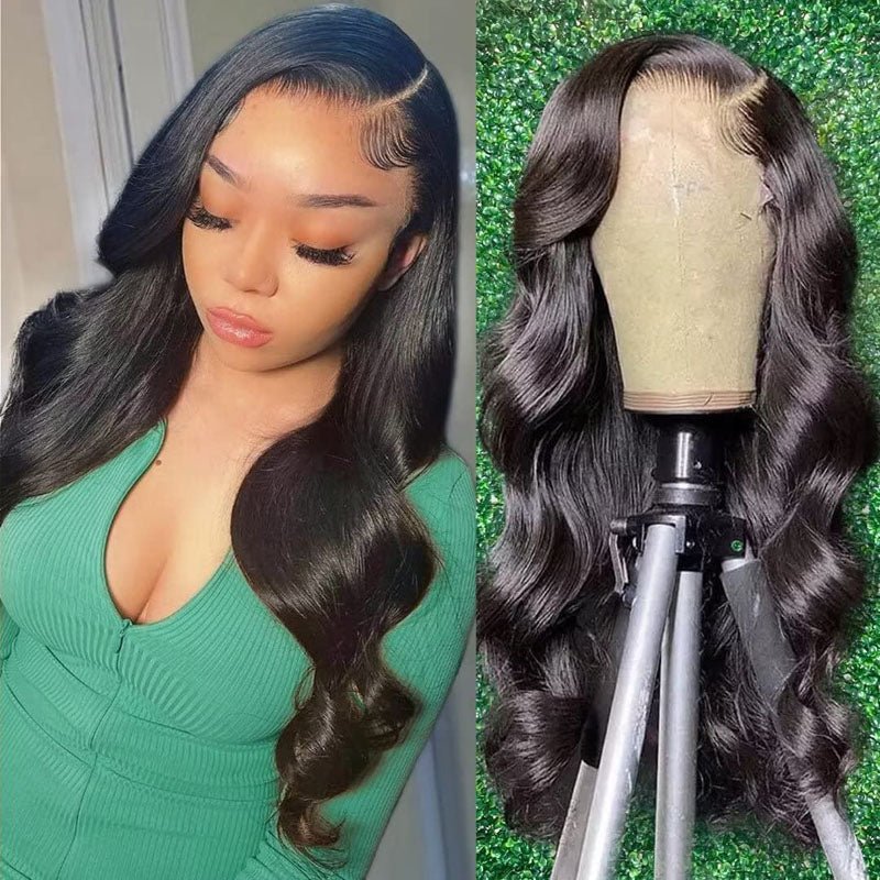 13X4 Real Human Hair Wigs Pre Plucked Transparent Lace Wigs With Baby Hair 180% Density - Perismoda Hair