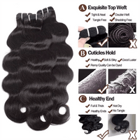 16A Body Wave Human Hair Bundles Unprocessed Virgin Hair Extensions For Women - Perismoda Hair
