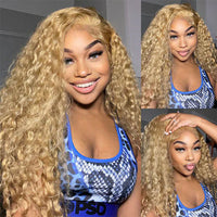 Perismoda Honey Blonde Body/Deep Wave 13x4 Pre Everything Lace Front Wigs Human Hair