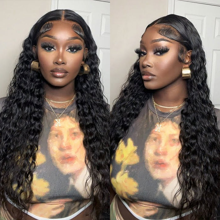 Perismoda 13x4 Lace front Wigs Human Hair Water Wave 180% Hair Density Brazilian Human Remy Hair