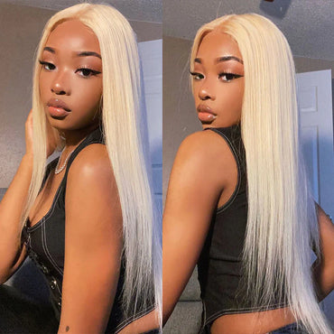 Perismoda 613 Blonde Hair Silky Straight 13x6 Lace Frontal Wigs Human Hair