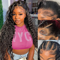 Perismoda 13X6 Deep Wave Lace Frontal Wigs Human Hair Natural Black Invisible HD Lace Wig Super Sale