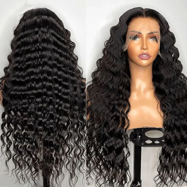 Perismoda 300% Density Luxury Loose Deep Virgin Human Hair Transparent Lace Front Wig Pre-Plucked Hairline
