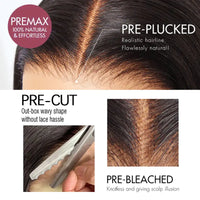 Perismoda Yaki Straight Wig 13x4 Mini Knot HD Lace Frontal Wigs Human Hair