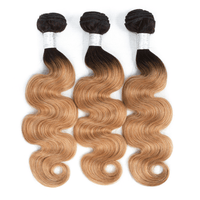 1B/27 Ombre Body Wave 3 Bundles With 13x4 Lace Frontal 100% Virgin Human Hair - Perismoda Hair