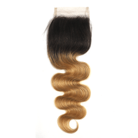 1B/27 Ombre Body Wave 4 Bundles With 4x4 Lace Closure 100% Virgin Human hair - Perismoda Hair