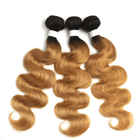 1B/27 Ombre Body Wave 4 Bundles With 4x4 Lace Closure 100% Virgin Human hair - Perismoda Hair