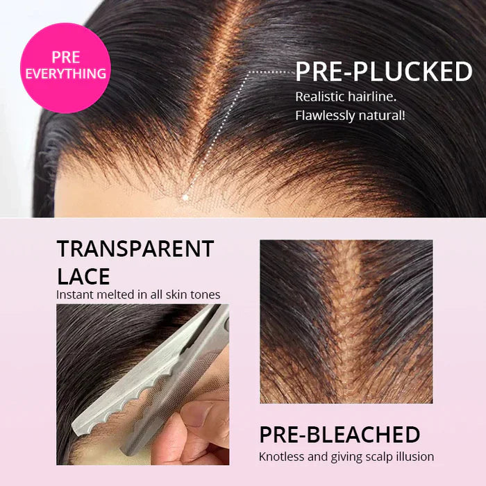 Perismoda 300% Density Body Wave Transparent Lace Front Wigs Virgin Human Hair 13x4 Frontal Lace Wig For Women