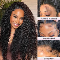 Perismoda 300% Density Spanish Curly 13X4 Lace Front Wig Virgin Human Hair Pre Plucked HD Lace Wigs