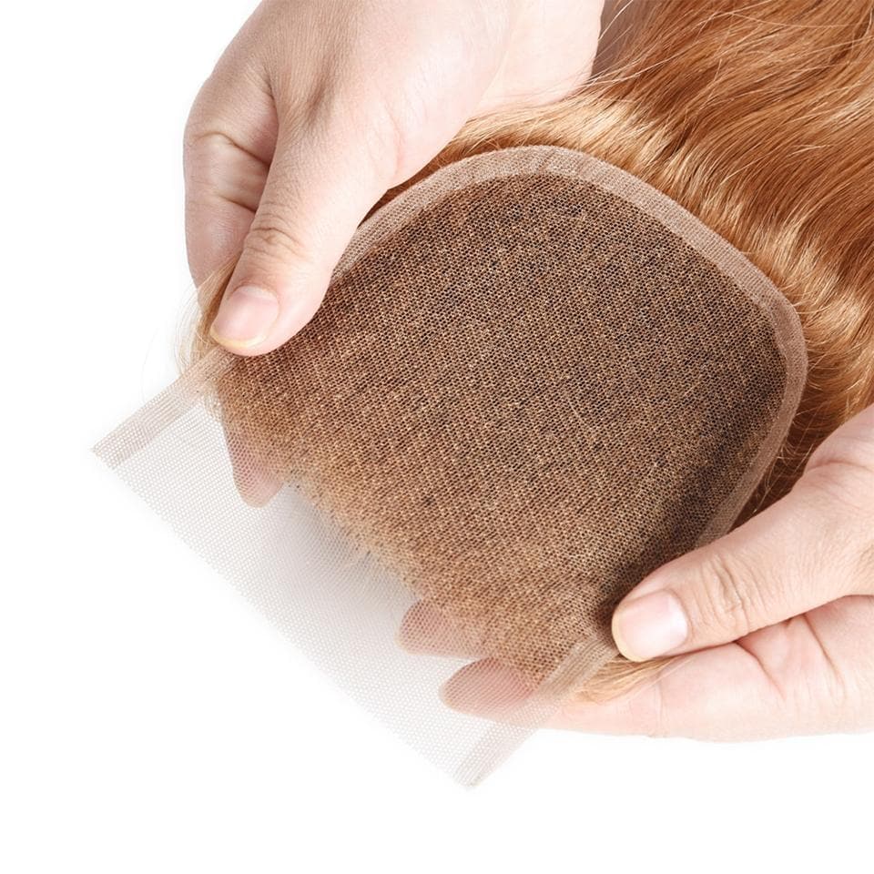 #27 Light Brown Body Wave 3 Bundles With 4x4 Lace Closure 100% Real Human Hair - Perismoda Hair