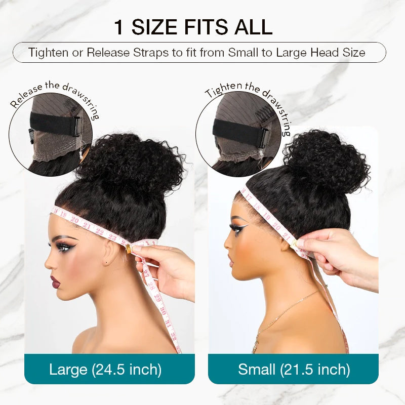 Perismoda Invisible Strap Straight Hair 360 Lace Forehead Wig Bleached Knot