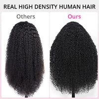 Perismoda 300% Density Spanish Curly 13X4 Lace Front Wig Virgin Human Hair Pre Plucked HD Lace Wigs