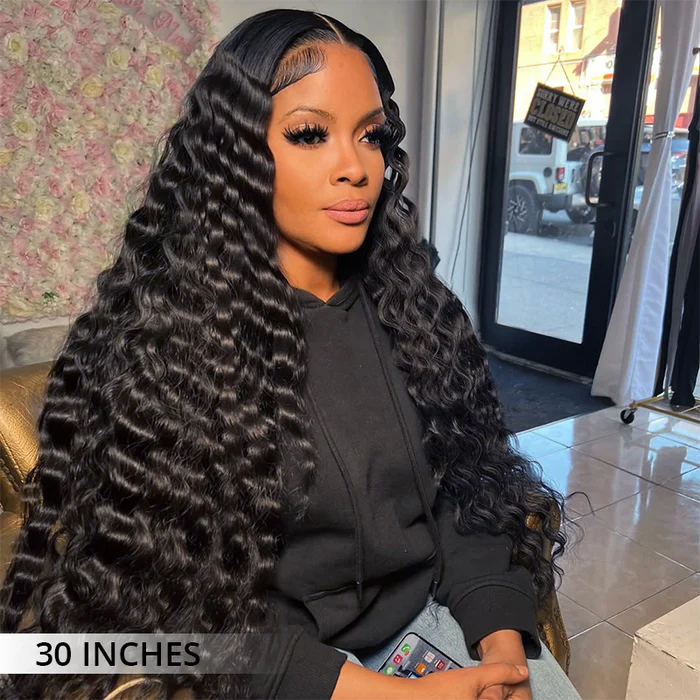 Perismoda 300% Density Luxury Loose Deep Virgin Human Hair Transparent Lace Front Wig Pre-Plucked Hairline