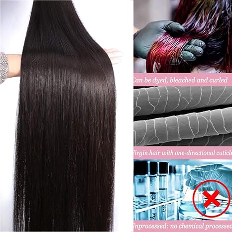 3 Bundles Brazilian Virgin Human Hair Long Weft Straight Long Hair Extension - Perismoda Hair