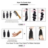 3 Bundles Brazilian Virgin Human Hair Long Weft Straight Long Hair Extension - Perismoda Hair