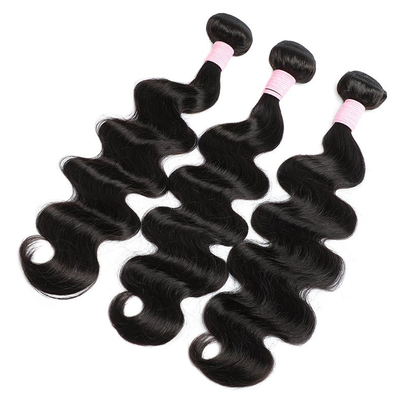 3 Bundles Natural Black Body Wave Brazilian Virgin Hair 10 - 28 inch 3 Pieces Pack - Perismoda Hair