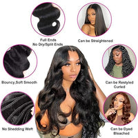 3 Bundles Natural Black Body Wave Brazilian Virgin Hair 10 - 28 inch 3 Pieces Pack - Perismoda Hair
