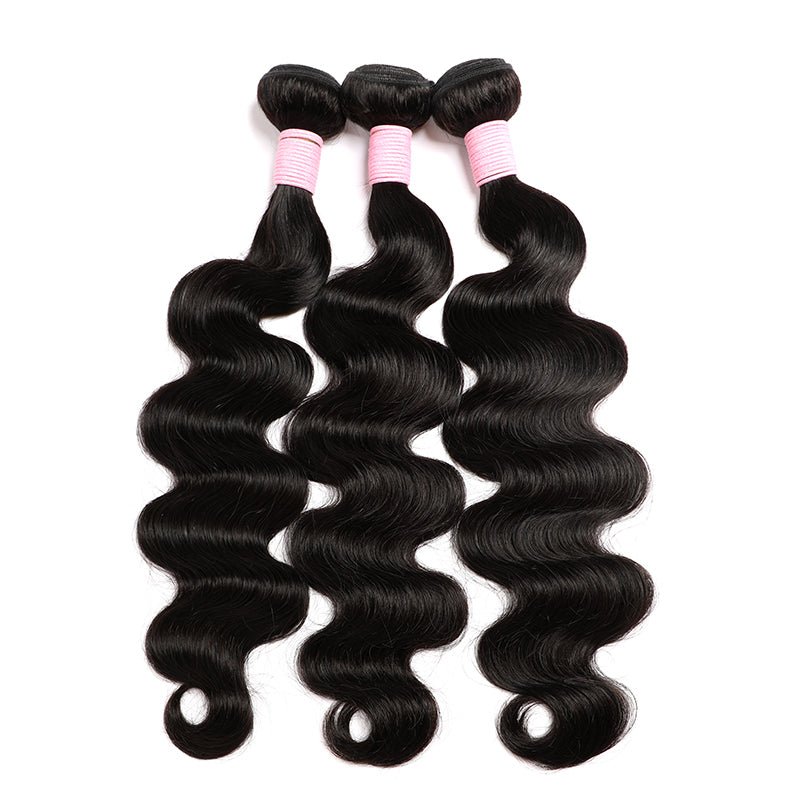 3 Bundles Natural Black Body Wave Brazilian Virgin Hair 10 - 28 inch 3 Pieces Pack - Perismoda Hair