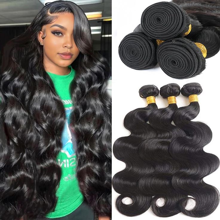 3 Bundles Natural Black Body Wave Brazilian Virgin Hair 10 - 28 inch 3 Pieces Pack - Perismoda Hair