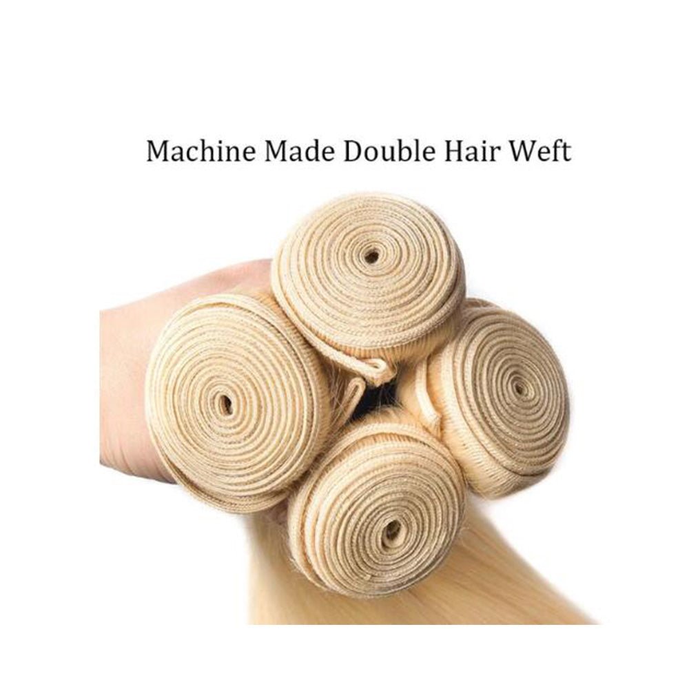 3 Lots 613 Straight Blonde Bundles Peruvian Remy Human Hair Weaves - Perismoda Hair