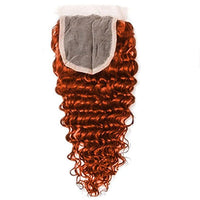 #350 Ginger Deep Wave 3 Bundles With 4x4 Lace Closure 100% Remy Human Hair - Perismoda Hair