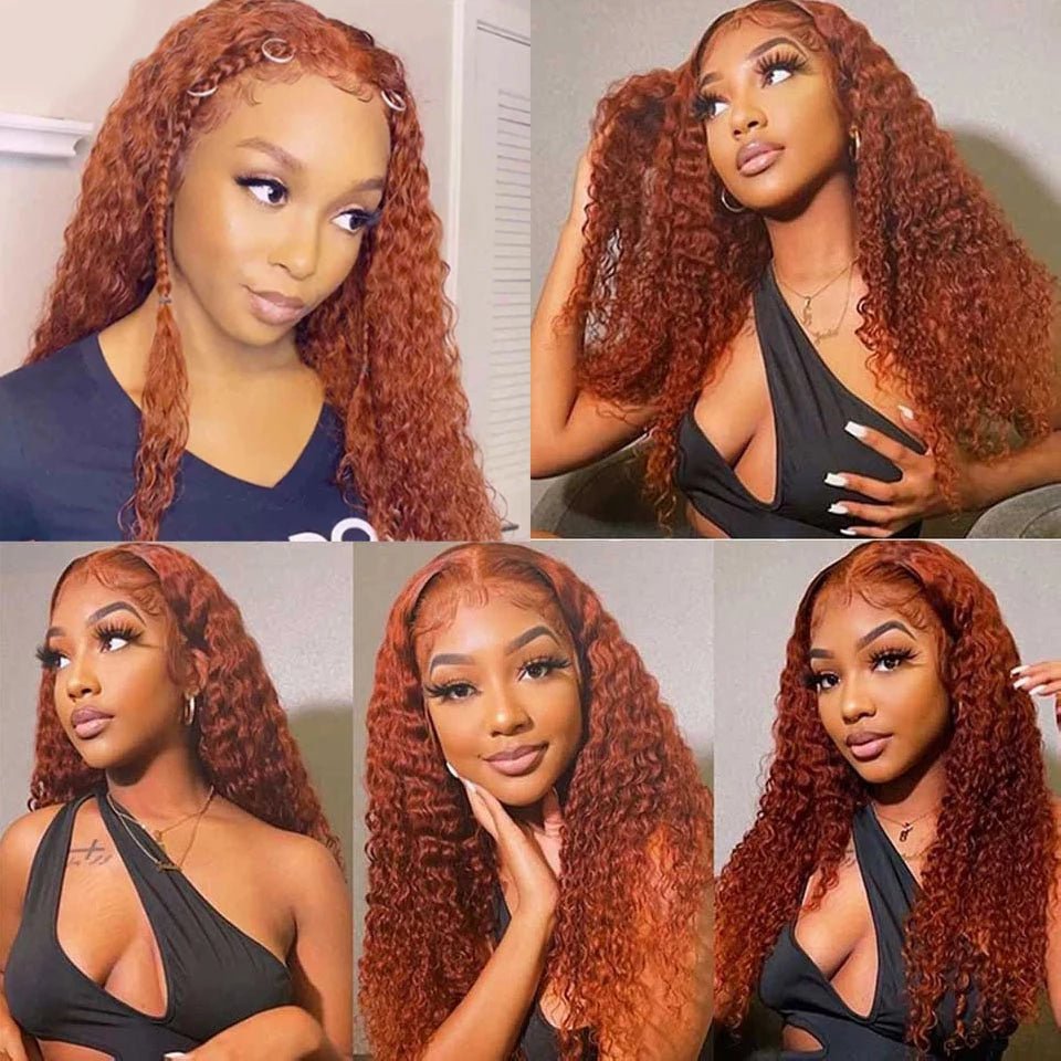 #350 Ginger Deep Wave 3 Bundles With 4x4 Lace Closure 100% Remy Human Hair - Perismoda Hair