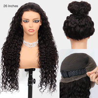 Perismoda Water Wave Invisi-Strap Breathable 360 Lace Frontal Wigs Bleached Knots Pre Cut Human Hair Wigs