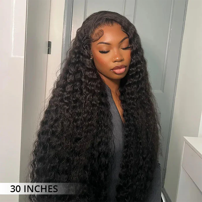 Perismoda 300% Density Luxury Deep Wave Virgin Human Hair Transparent 13X4 Lace Front Wig Pre-Plucked Hairline