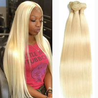 3PCS 613 Blonde Hair Weave Bundles 12 - 30 Inch Straight Peruvian Remy Human Hair - Perismoda Hair