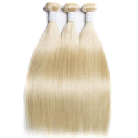 3PCS 613 Blonde Hair Weave Bundles 12 - 30 Inch Straight Peruvian Remy Human Hair - Perismoda Hair