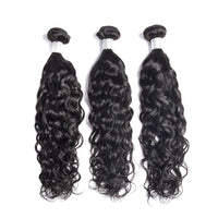 Indian Virgin Hair Water Wave 3 Bundles Natural Black - Perismoda Hair