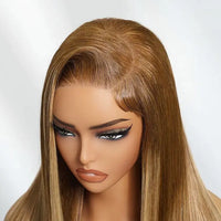 Perismoda Ready to go Ombre Golden Blonde Straight Pre-bleached invisible knots 7x5 Glueless Lace Wig