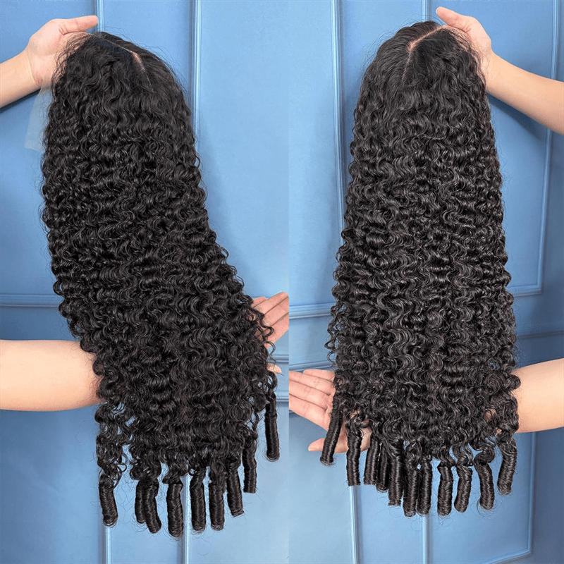 Perismod Burmese Curly 13X4 Lace Frontal Wigs Transparent Human Hair