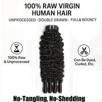 Perismoda 3 Pc/Pack Burmese Curly Human Hair 3 Bundles With Twist Out Ends Human Hair