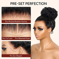 Perismoda Water Wave 360 Lace Frontal Wig Pre-Bleached & Pre-Cut Brown Balayage with Invisi Strap Adjustable Fit