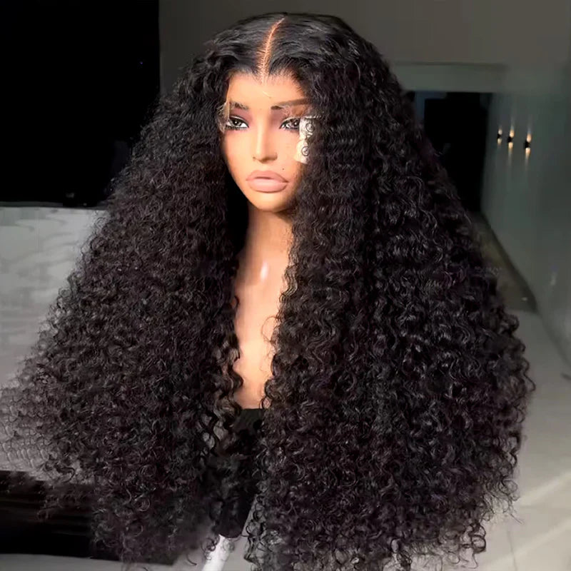 Perismoda 300% Density Spanish Curly 13X4 Lace Front Wig Virgin Human Hair Pre Plucked HD Lace Wigs