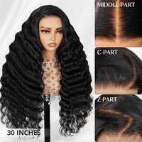 Perismoda 300% Density Luxury Loose Deep Virgin Human Hair Transparent Lace Front Wig Pre-Plucked Hairline