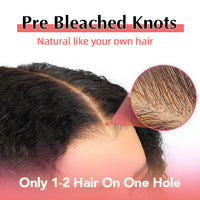 Perismoda Burmese Curly Glueless Wig Pre-cut 7*5 Lace Wear Go Wigs Bleached Knots With Drawstring