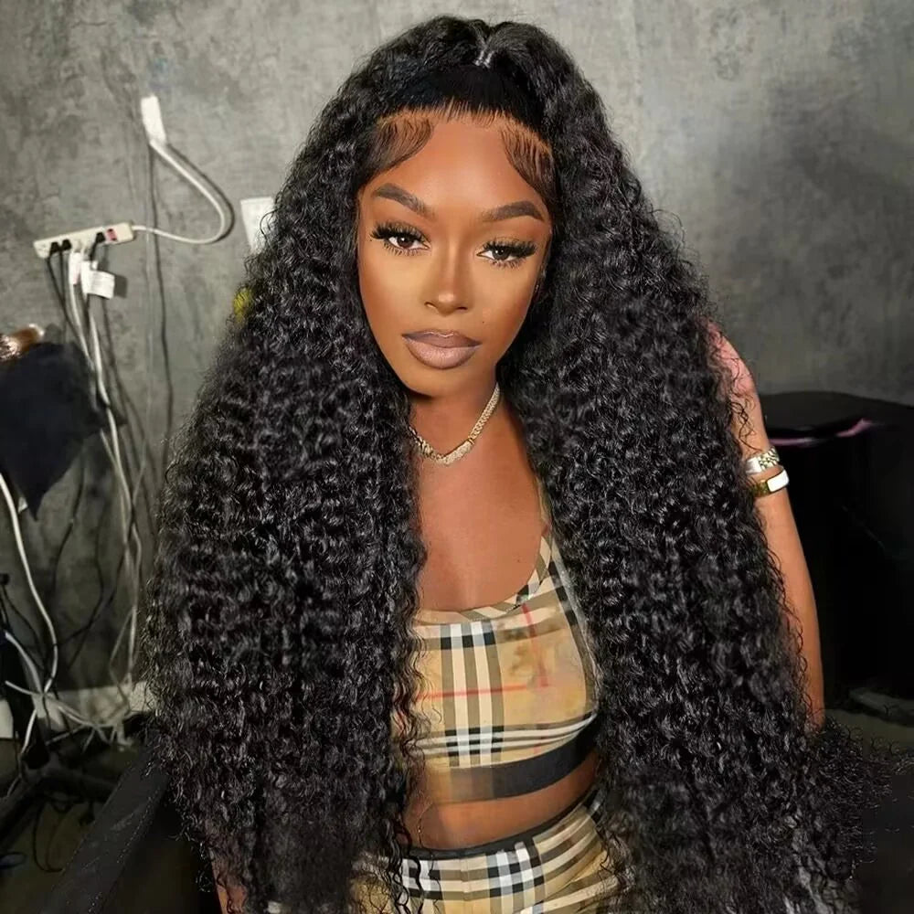 Perismoda Curly Wave 13x6 Lace Frontal Wig Human Hair Thick Density Invisible HD Lace Wig