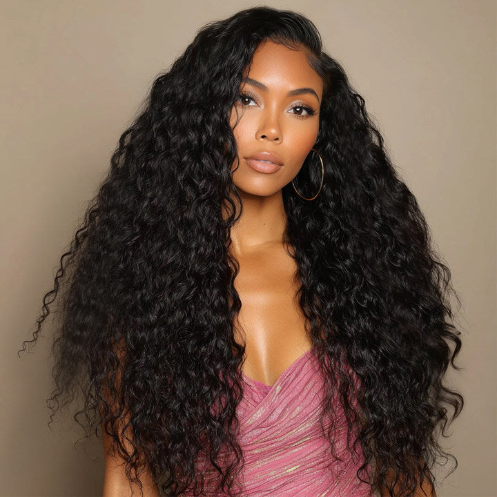 Perismoda 13x4 Lace Front Wig Natural Wave 300% Density Human Hair Wigs Pre Plucked