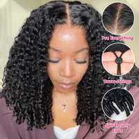 Perismoda 13x6 Full Lace Frontal Pull & Go Burmese Curly Human Hair Wigs With Invisi Drawstring