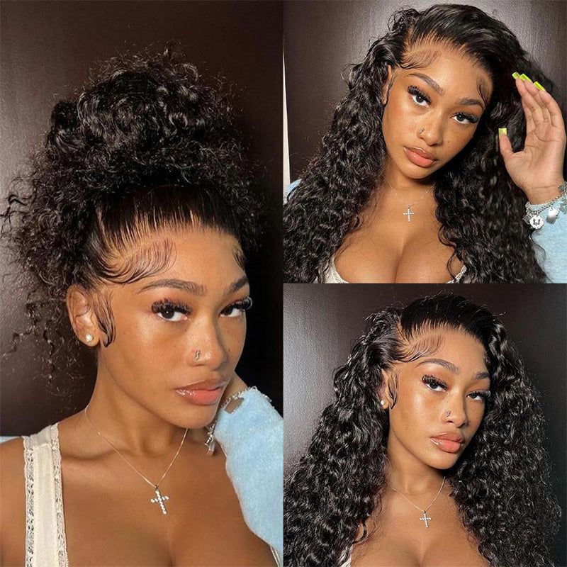 Perismoda Water Wave Invisi-Strap Breathable 360 Lace Frontal Wigs Bleached Knots Pre Cut Human Hair Wigs