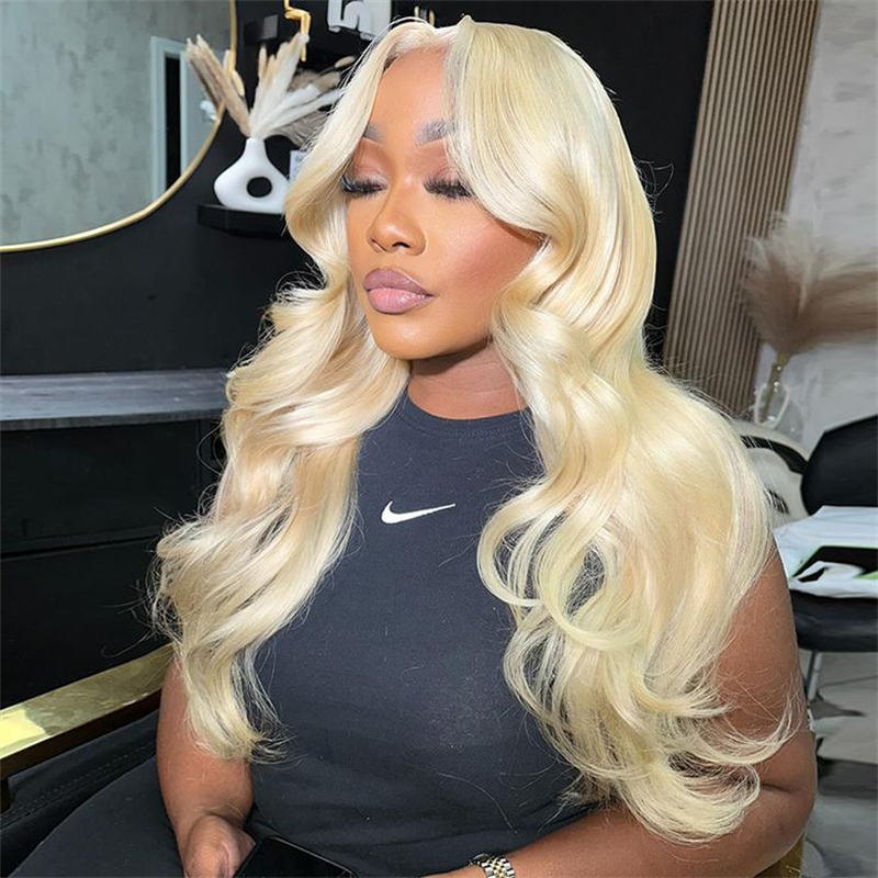 CLEARANCE | Lemoda 13x4 Lace Front Wigs 613 Blonde Straight Body Wave Human Hair Wigs