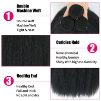 Perismoda Kinky Straight Bundles 12A 100% Unprocessed Virgin Human Hair 3 Bundles