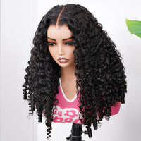 Perismoda Burmese Curly Glueless Wig Pre-cut 7*5 Lace Wear Go Wigs Bleached Knots With Drawstring