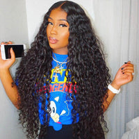 Perismoda 13x4 Lace front Wigs Human Hair Water Wave 180% Hair Density Brazilian Human Remy Hair