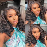 Perismoda Loose Body Wave Short Bob Wig Pre Plucked 13*4 Lace Human Hair Wig Beginner Friendly