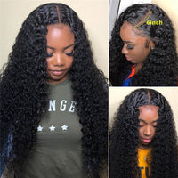 6x6 Curly Lace Closure Wigs Transparent Lace Front Wigs 100% Human Hair Wigs With Baby Hair 180% Density - Perismoda Hair