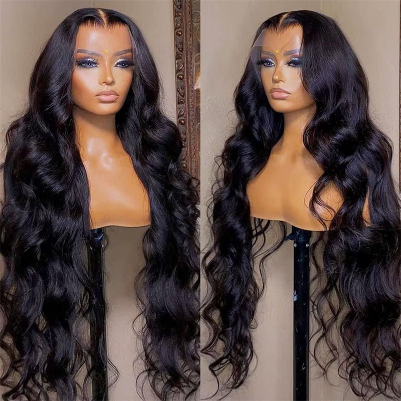 6x6 Lace Closure Wigs Body Wave Human Hair Transparent Lace Pre Plucked 12A Virgin Human Hair Wigs For Women - Perismoda Hair