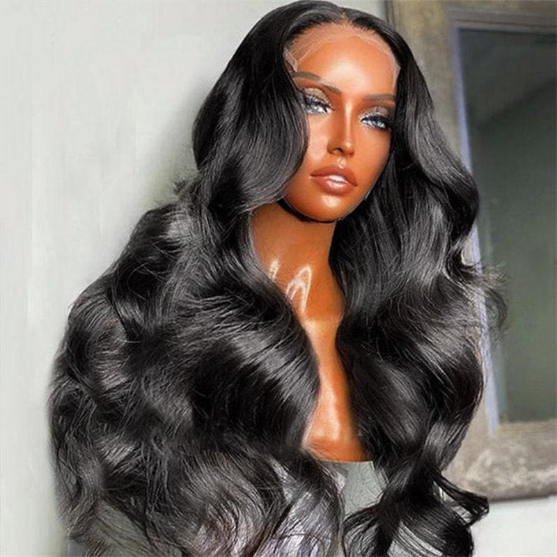6x6 Lace Closure Wigs Body Wave Human Hair Transparent Lace Pre Plucked 12A Virgin Human Hair Wigs For Women - Perismoda Hair